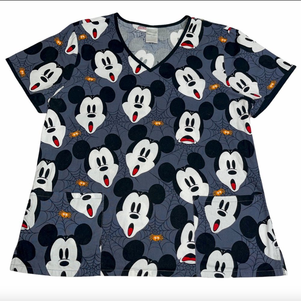Disney Mickey Mouse Dracula Halloween Spider Scrub